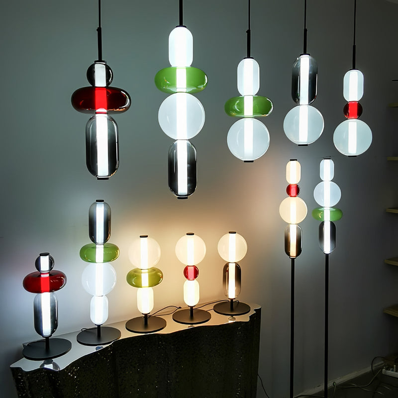Pendellampa I Kanderat Glas