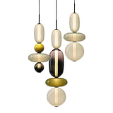 Pendellampa I Kanderat Glas