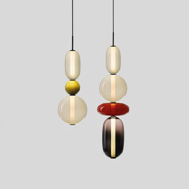 Pendellampa I Kanderat Glas