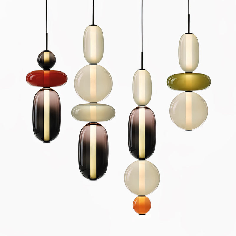 Pendellampa I Kanderat Glas