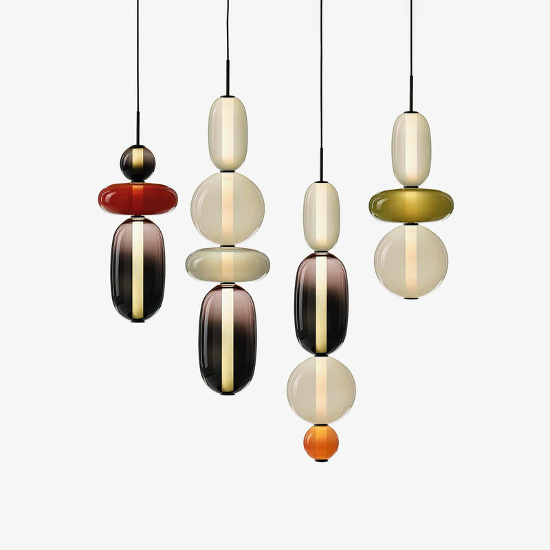 Pendellampa I Kanderat Glas