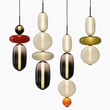 Pendellampa I Kanderat Glas