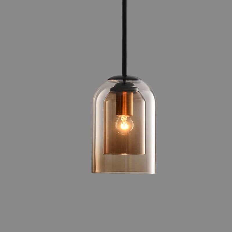 Lampy wiszące Mica Mid-Century z podwójnym szkłem