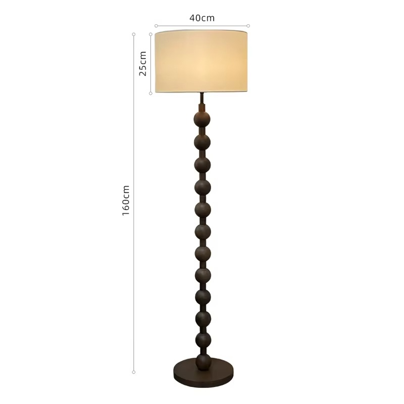 Drewniana lampa podłogowa Japandi
