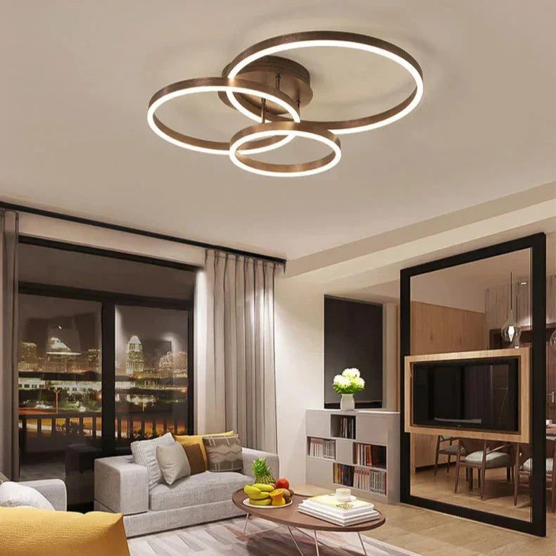 Elegancka lampa sufitowa z pierścieniem