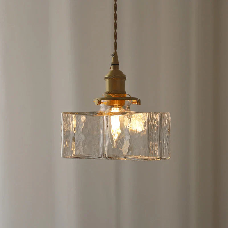 Fatima - Nowoczesna lampa wisząca retro wykonana ze szkła