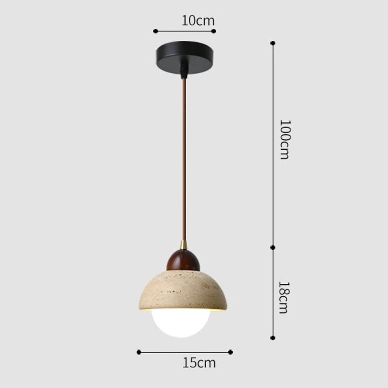 Lampa wisząca wykonana z naturalnego marmuru