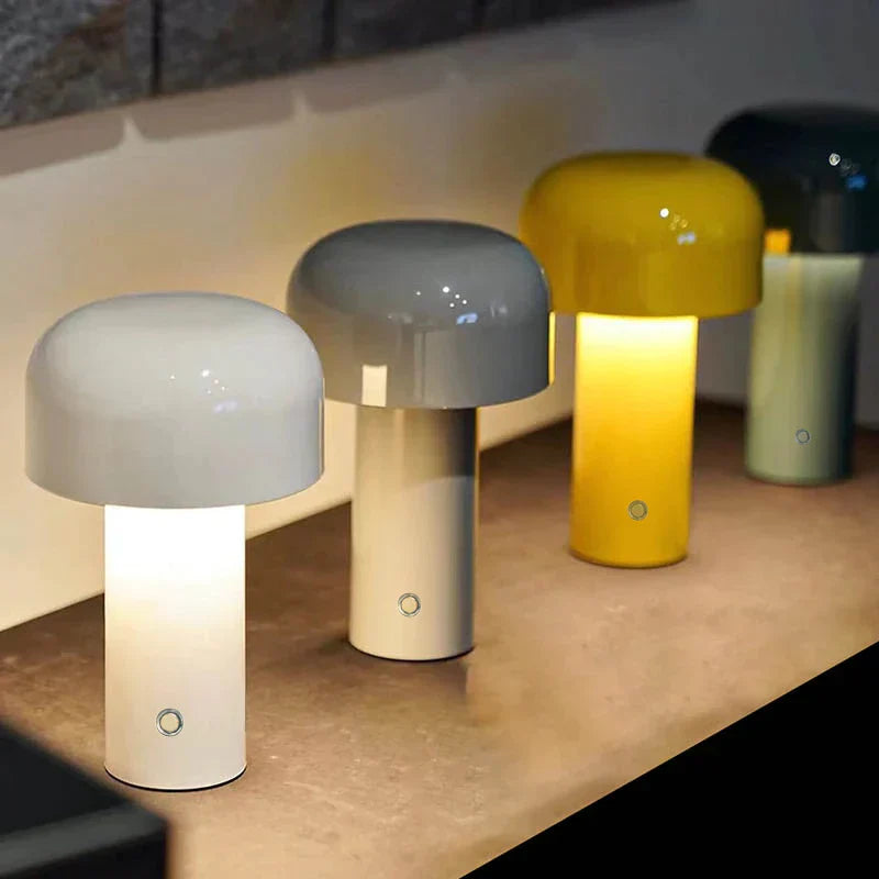 Italiensk sladdlös bordslampa Mushroom