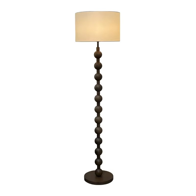 Drewniana lampa podłogowa Japandi