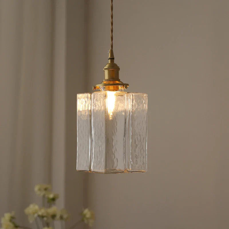 Fatima - Nowoczesna lampa wisząca retro wykonana ze szkła