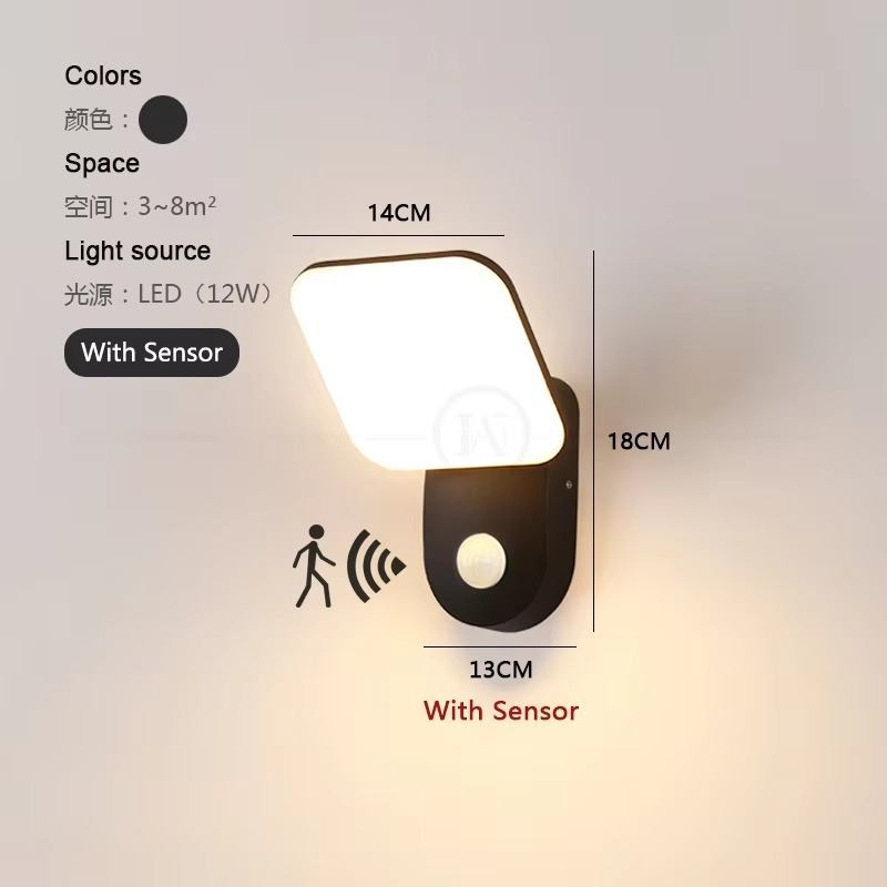 Lampa ścienna LED z czujnikiem ruchu