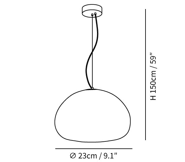 Lampa wisząca Houselight z bułką na parze