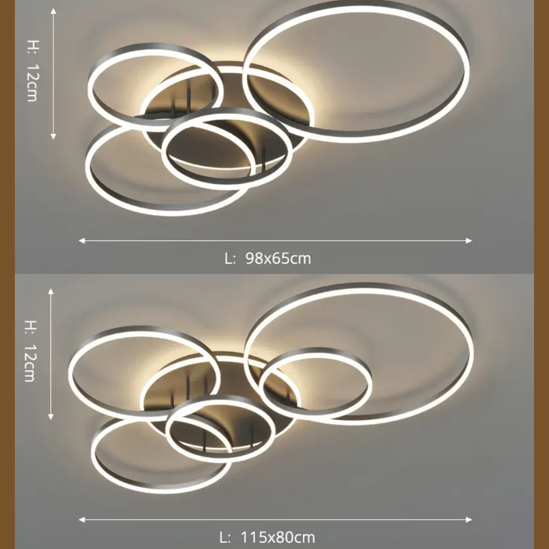 Nowoczesna czarna lampa sufitowa