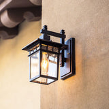 Czarna dekoracyjna lampa ścienna Alessio do zastosowań zewnętrznych