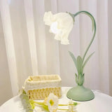 Vintage Justerbar Bordslampa Med Blommor