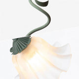 Vintage Justerbar Bordslampa Med Blommor