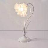 Vintage Justerbar Bordslampa Med Blommor