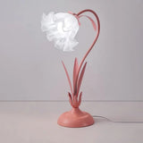 Vintage Justerbar Bordslampa Med Blommor