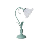 Vintage Justerbar Bordslampa Med Blommor