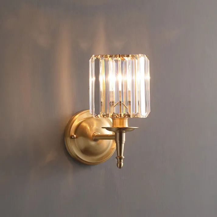 Vintage Lyxig Kristall Vägglampa