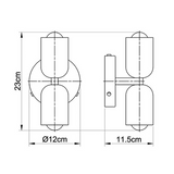 Elegancka akrylowa lampa ścienna góra-dół