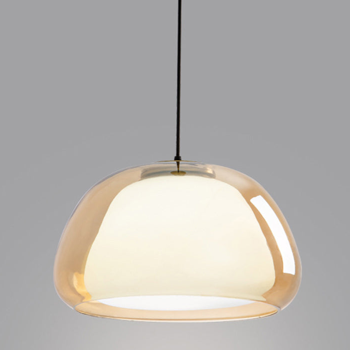 Nowoczesna lampa wisząca Jelly z mlecznego szkła