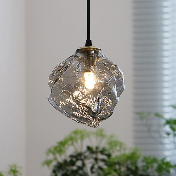 Lampa wisząca ze szkła lawowego