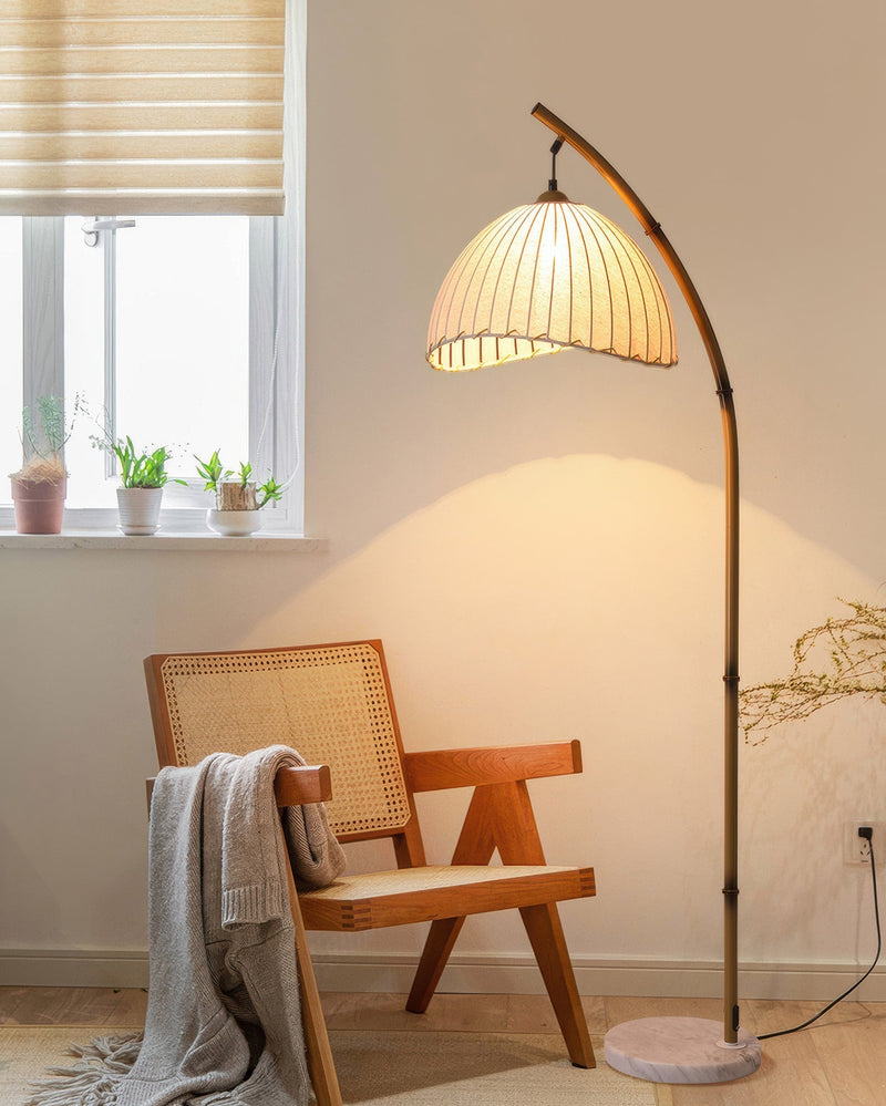 Kulturalna bambusowa lampa podłogowa Zen