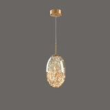 Nowoczesna lampa wisząca w kolorze szarym