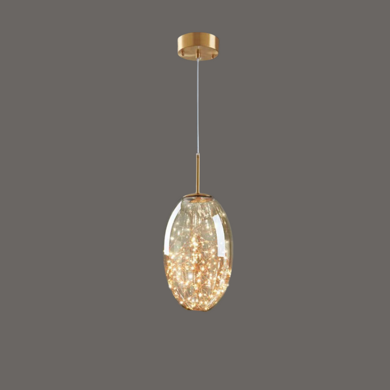 Nowoczesna lampa wisząca w kolorze szarym