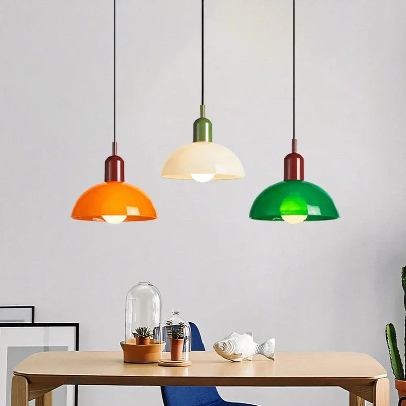 Kolorowa lampa wisząca w kształcie misy Aurora