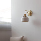 Mosiężna ceramiczna lampa ścienna