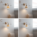 Mosiężna ceramiczna lampa ścienna