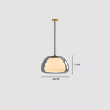 Nowoczesna lampa wisząca Jelly z mlecznego szkła