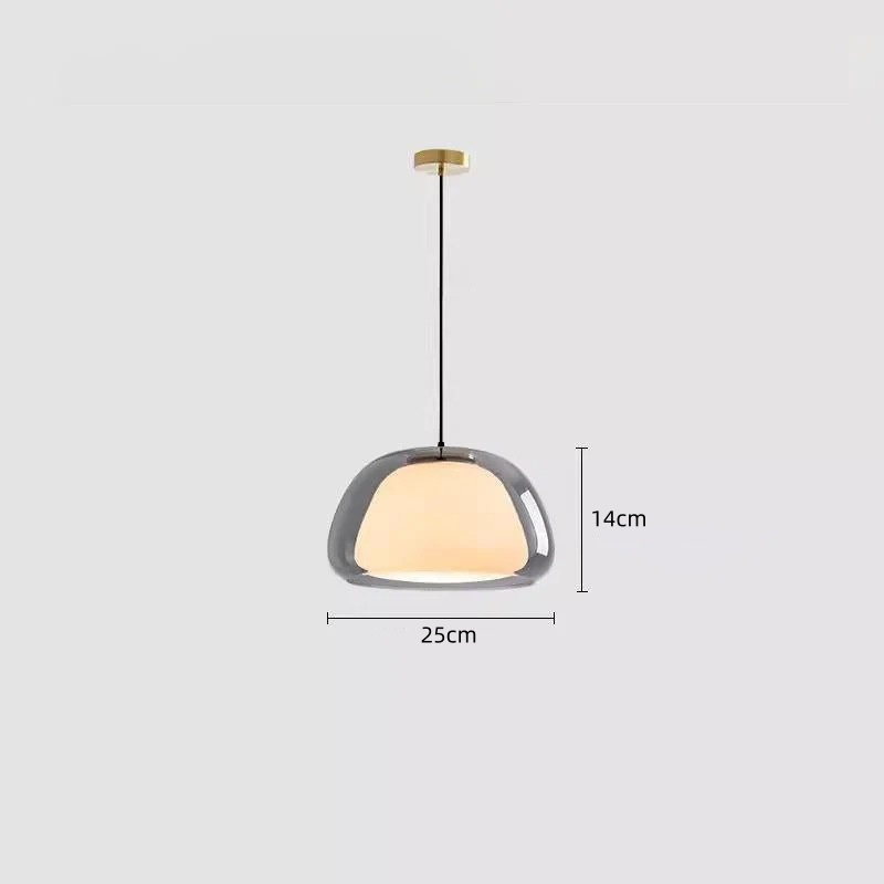 Nowoczesna lampa wisząca Jelly z mlecznego szkła