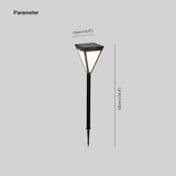 Zewnętrzna lampa LED Orr o nowoczesnym designie, metalowo-akrylowa, czarna