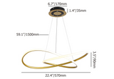 Minimalistyczna plafoniera LED Gouden Cirkel Hanglamp