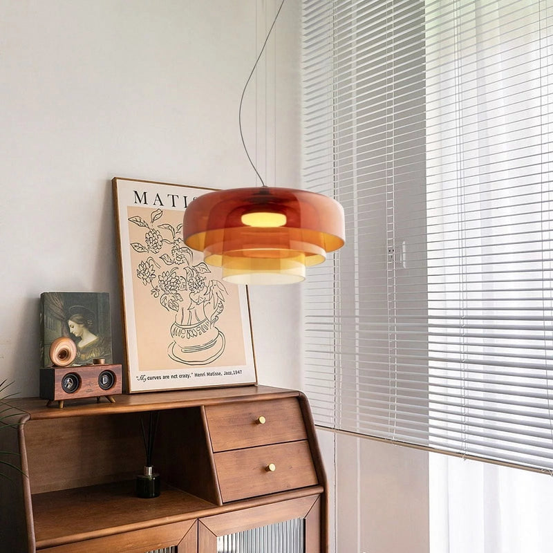 Szklana lampa sufitowa