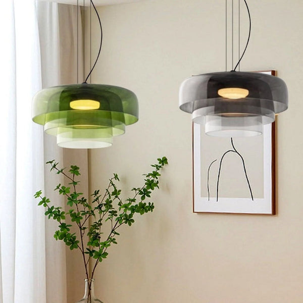 Szklana lampa sufitowa