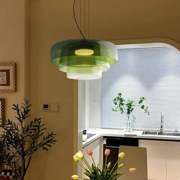 Szklana lampa sufitowa
