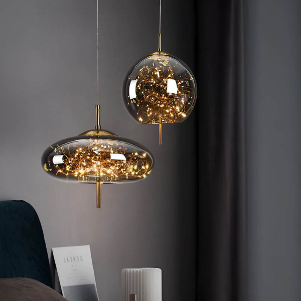 Essence | Wykwintna lampa wisząca z brązowego szkła