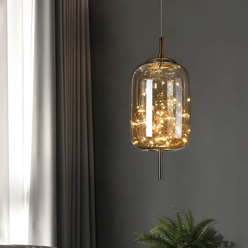 Essence | Wykwintna lampa wisząca z brązowego szkła