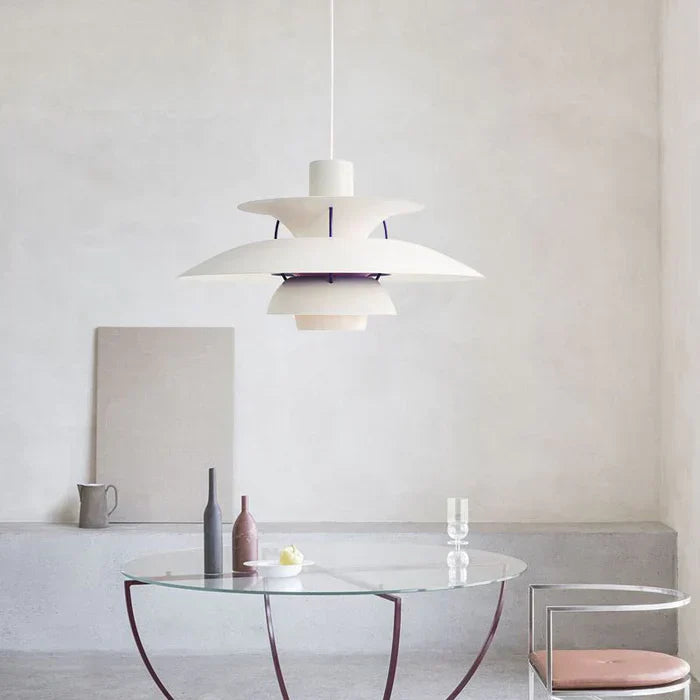 Nowoczesna lampa wisząca LED Morandi z kloszem