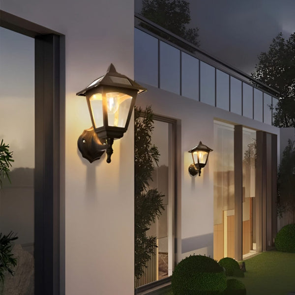 1+1 GRATIS klasyczna bezprzewodowa solarna lampa ścienna