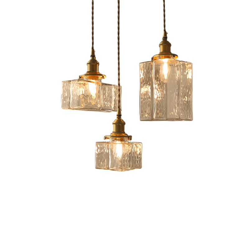 Fatima - Nowoczesna lampa wisząca retro wykonana ze szkła