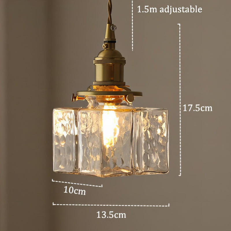 Fatima - Nowoczesna lampa wisząca retro wykonana ze szkła