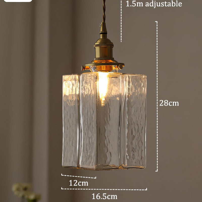 Fatima - Nowoczesna lampa wisząca retro wykonana ze szkła
