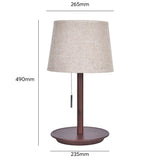 Lampa Gentle Glow wykonana z drewna orzecha nordyckiego z luksusowymi akcentami z tkaniny
