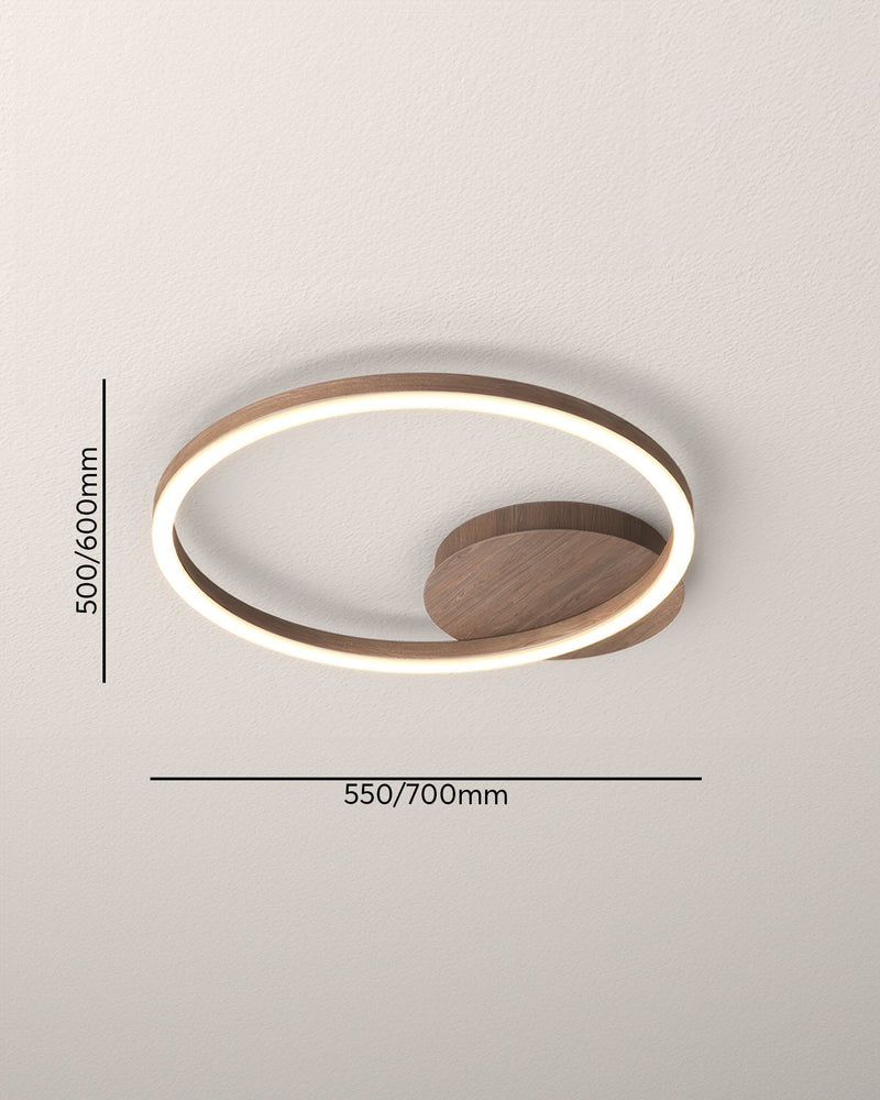 Elegancka lampa sufitowa z pierścieniem