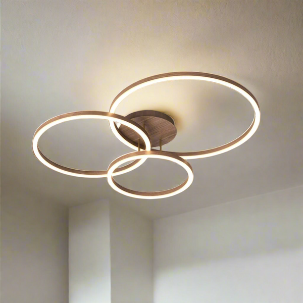 Elegancka lampa sufitowa z pierścieniem